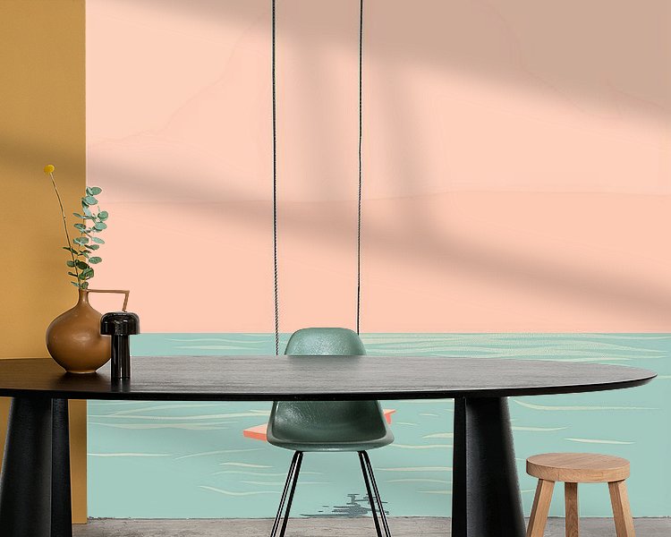 Voorbeeld van het werk in een kamer