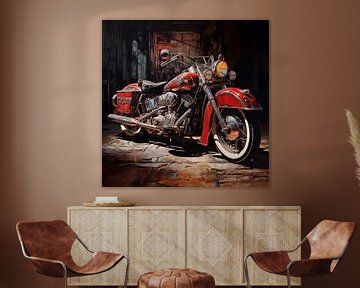 Harley Davidson Electra Glide 1965 van The Exclusive Painting