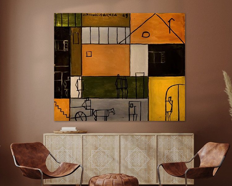 Voorbeeld van het werk in een kamer