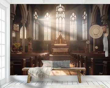 Church on a peaceful Sunday morning