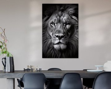 Royal Staring Lion sur De Muurdecoratie
