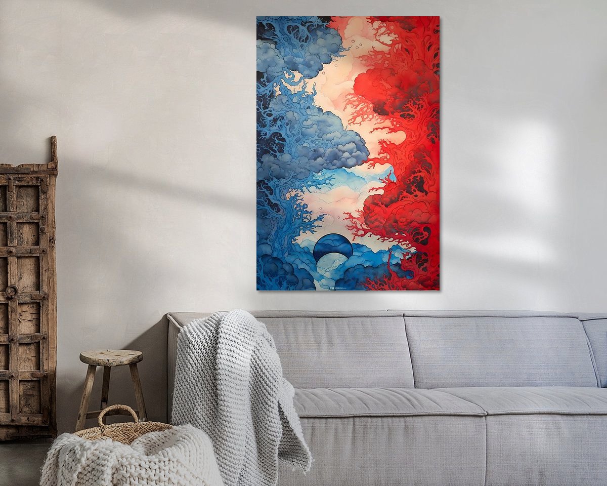 Voorbeeld van het werk in een kamer