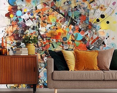 Voorbeeld van het werk in een kamer