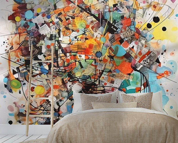 Voorbeeld van het werk in een kamer