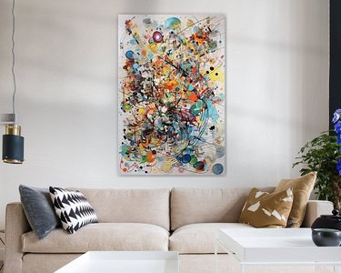 Voorbeeld van het werk in een kamer