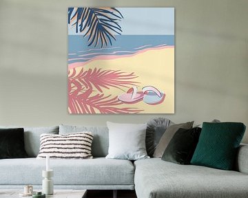 Beach, palmtrees & flipflops by Bianca ter Riet