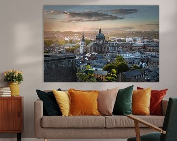 Namur cathedral at sunset | Cityscape