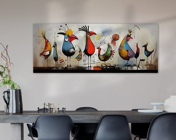 Vogels: Modern Schilderij van Blikvanger Schilderijen