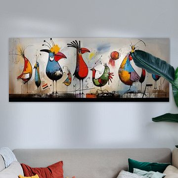 Vogels: Modern Schilderij van Blikvanger Schilderijen