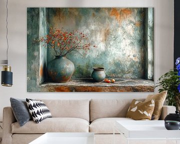 Canvas of Tranquil Dawn van Kunst Kriebels