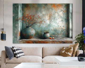 Canvas of Tranquil Dawn van Kunst Kriebels