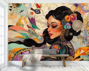 Blumenfrau von Kunst Laune