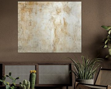 Beige White Depth by ARTEO Paintings