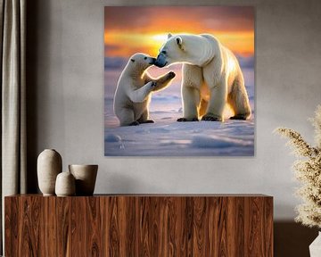 endearing polar bears by Gert-Jan Siesling