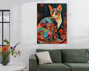 Patchwork Puss: A Mosaic of Natural Splendour by Color Square