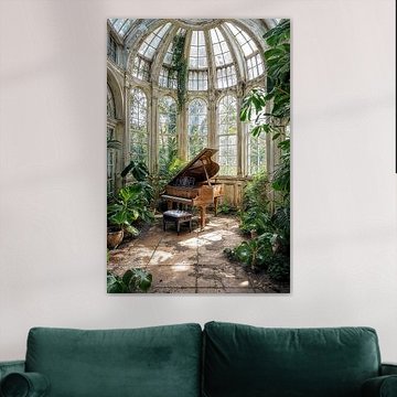 Dilapidated Victorian botanical greenhouse with wing by Marianne Ottemann - OTTI