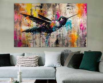 Painting Colourful Hummingbird by Art Whims