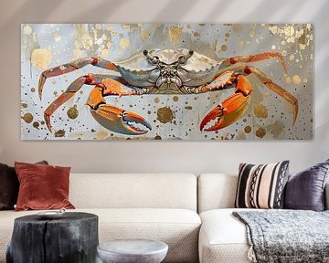 Schilderij Krab Goud van Kunst Kriebels