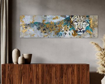 Malerei Leopard Gold von Kunst Kriebels