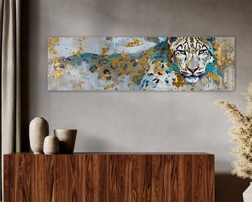 Malerei Leopard Gold von Kunst Laune