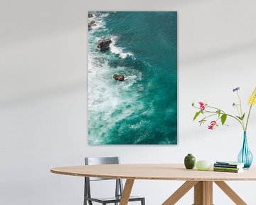 Turquoise Blauwe Oceaan bij de Uluwatu Tempel