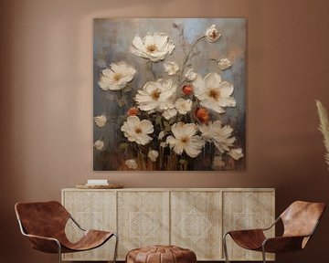 Witte bloemen van Imagine