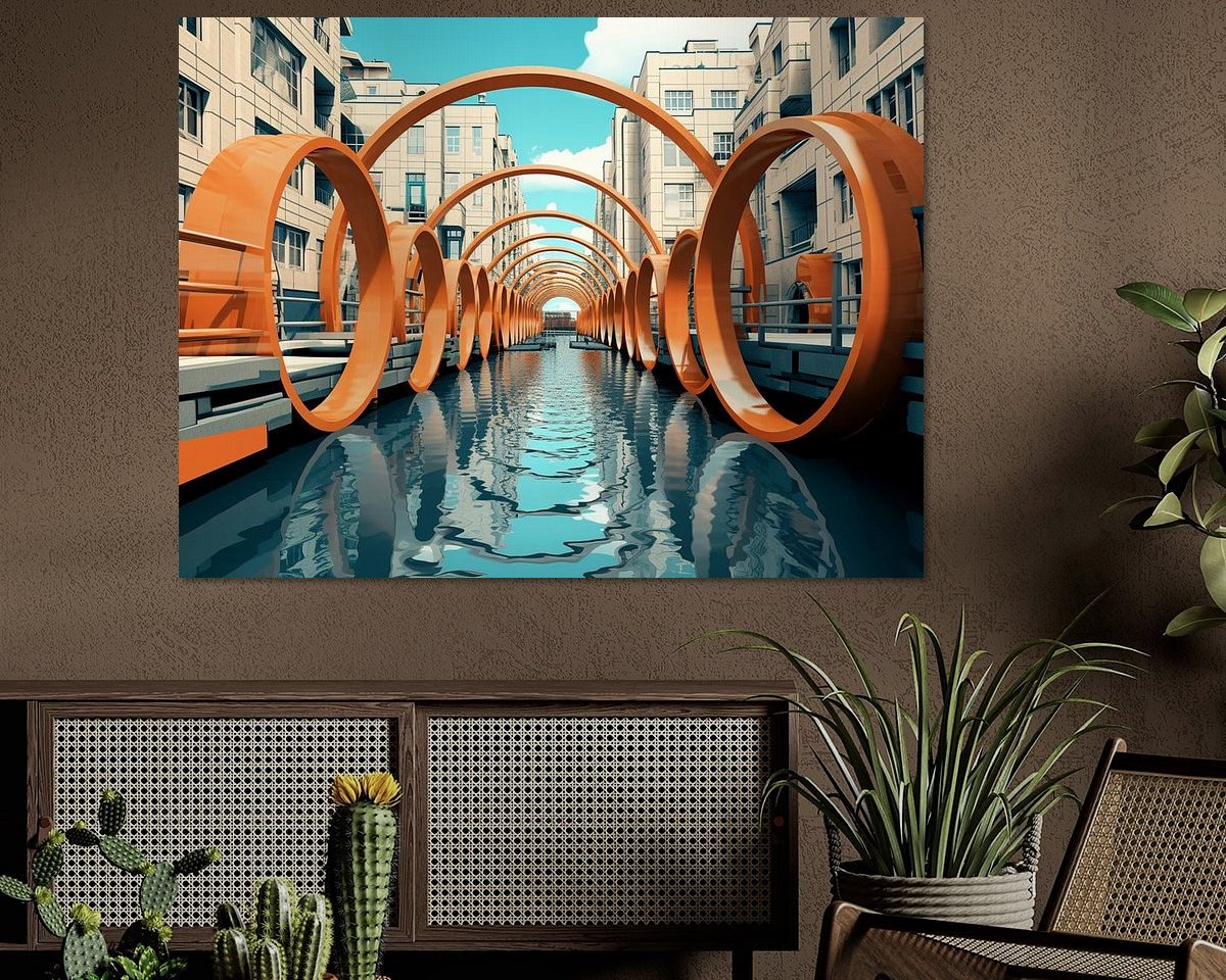 Voorbeeld van het werk in een kamer