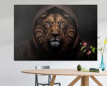 Lion with hoody by Richard Rijsdijk