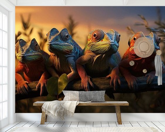 Voorbeeld van het werk in een kamer