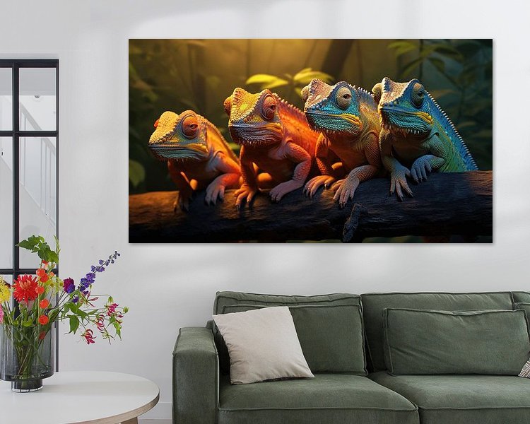 Voorbeeld van het werk in een kamer