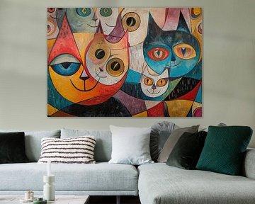 Peinture chat | chat sur De Mooiste Kunst