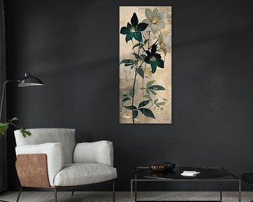 Abstracte Lelies | Moderne Florale Chic van Blikvanger Schilderijen