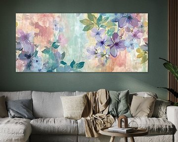 Pastel Floral Art | Soft Flower Harmony sur Art Merveilleux