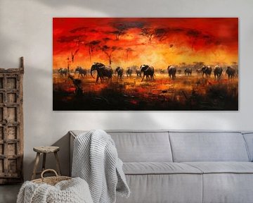 Kudde olifanten van ARTemberaubend