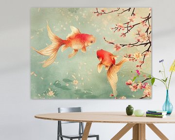Poisson rouge japonais sur PixelPrestige