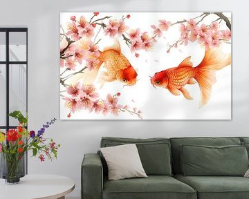 Poisson rouge japonais sur PixelPrestige