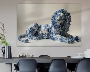 Delft blue lion by Richard Rijsdijk