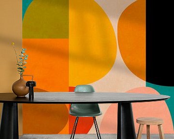 Bauhaus, round abstract geometric shapes series, picture I by Ana Rut Bre