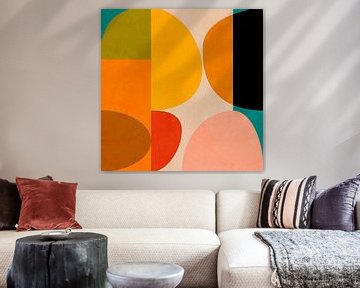 Bauhaus, round abstract geometric shapes series, picture I