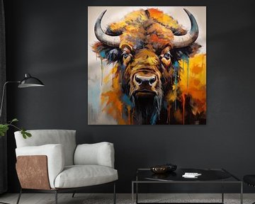 Bison abstrakt von The Xclusive Art