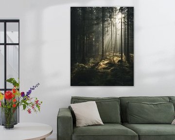 Dromerige wandeling door het bos van fernlichtsicht