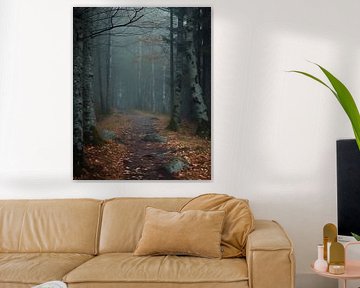 Mystieke wandeling door bomen