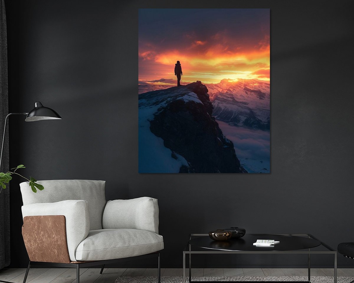 Voorbeeld van het werk in een kamer