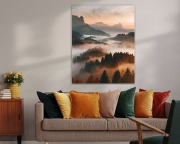 Ervaar de magie van de bergen in het ochtendlicht