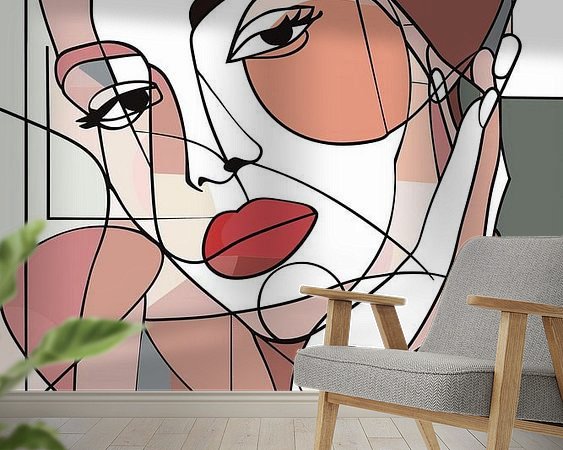 Voorbeeld van het werk in een kamer