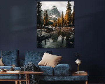 Autumnal mountain panorama enchants the senses