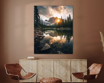 Dreamy autumn landscape of the mountains