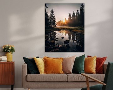 Romantic view of autumn mountains