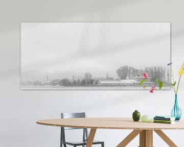 Paysage d'hiver en noir et blanc Şuhut sur Roland's Foto's