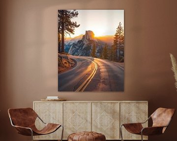 Lever de soleil doré dans le Yosemite